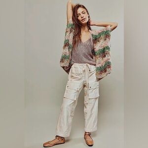 NWOT Free People Skip a Beat Utility Cargo Sleek Streetwear Balloon Pants S